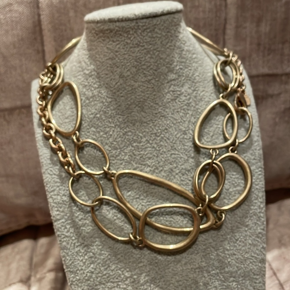 Premier Designs Abstract Circles Ovals Link Necklace or Belt 36”